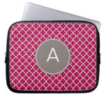 Modelo con monograma de Quatrefoil Fundas Ordendadores