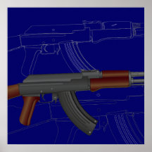 Modelo de AK47 Poster