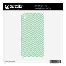 Modelo de Chevron de la verde menta Skin Para El iPhone 4S