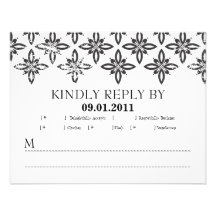 Modelo de la teja del diamante - RSVP Invitaciones Personalizada