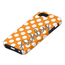 Modelo de lunar de moda con el nombre - gris anara iPhone 5 Case-Mate protector