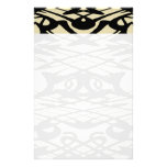 Modelo de Nouveau del arte en beige y negro Papelería Personalizada