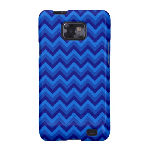 Modelo de zigzag azul samsung galaxy SII carcasas
