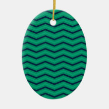 Modelo de zigzag de color verde oscuro ornamentos de reyes
