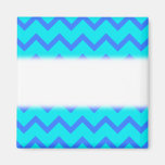 Modelo de zigzag del azul y del trullo iman
