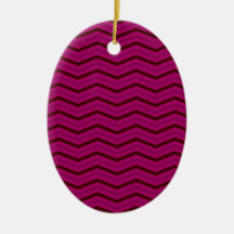 Modelo de zigzag magenta profundo adorno de navidad