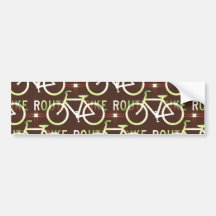 Modelo del ciclista de la bici de Fixie de la ruta Pegatina De Parachoque