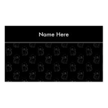 Modelo del gato negro plantilla de tarjeta de negocio