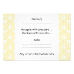 Modelo elegante del damasco. Color ligero del oro Invitacion Personalizada