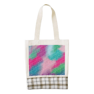 Modelo en colores pastel rosado geométrico moderno bolsa tote zazzle HEART