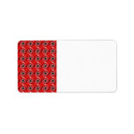 Modelo espiral rojo, blanco y negro del remolino etiquetas