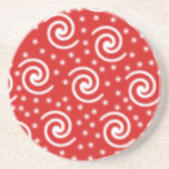 Modelo espiral rojo y blanco posavasos