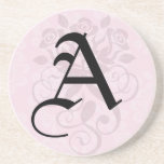 modelo floral del damasco del rosa en colores past posavasos para bebidas