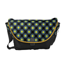 modelo gris amarillo del círculo bolsa messenger