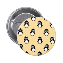 Modelo lindo del pingüino - amarillo de oro