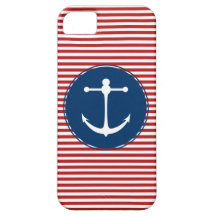 Modelo rojo del club náutico iPhone 5 carcasa