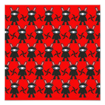 Modelo rojo y negro del conejito de Ninja Arte Fotografico
