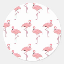 modelo rosado del flamenco pegatinas redondas