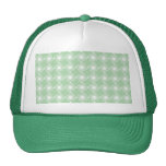 Modelo verde claro y blanco del remolino gorras