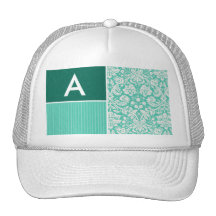 Modelo verde del damasco de Seafoam Gorro