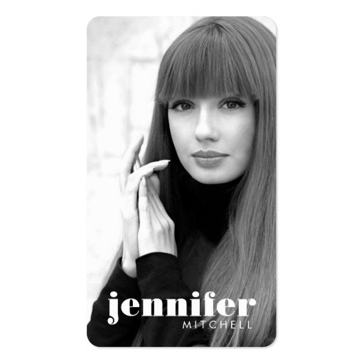 Models and Actors Modern Headshot V Business Card Templates (front side)