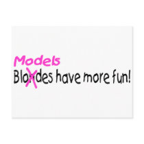 Models Have More Fun postcards