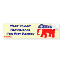 Moderize GOP Elephant - Write Your Own Text Bumper Stickers