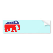 Moderize GOP Elephant - Write Your Own Text Bumper Stickers