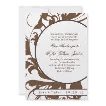 modern 10 Brown invitations