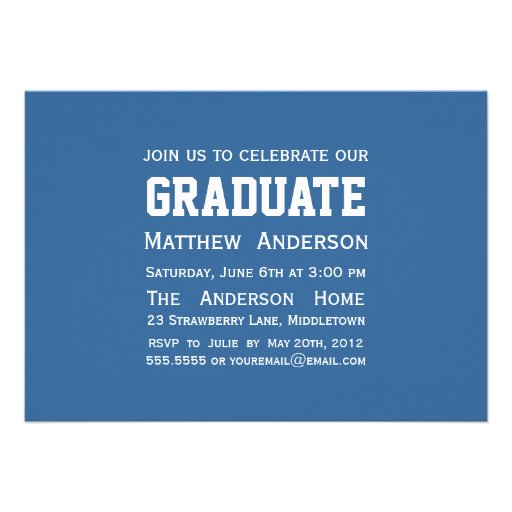 Modern 2 Photo Graduation Invitation - Blue