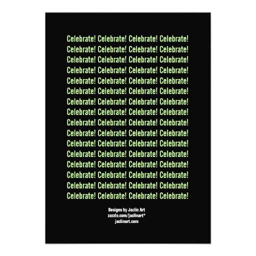 Modern 30th Birthday Black White Lime Green W1820 Personalized Invitation