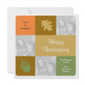 Modern 3 photos Thanksgiving fall greeting card invitations by FidesDesign Modern 3 photos Thanksgiving fall greeting card invitations