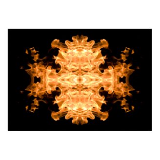Modern Abstract Art | Flaming Rorschach Test 01