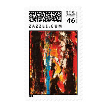 Modern Abstract Art Postage Stamp