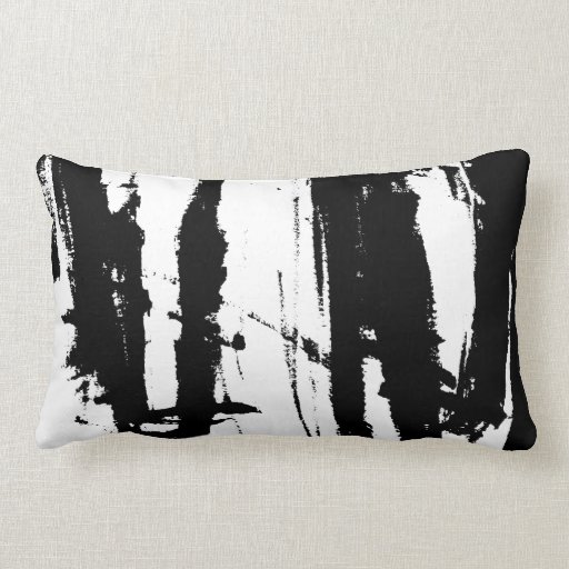 Modern Abstract Black and White Minimalist Pillow Zazzle