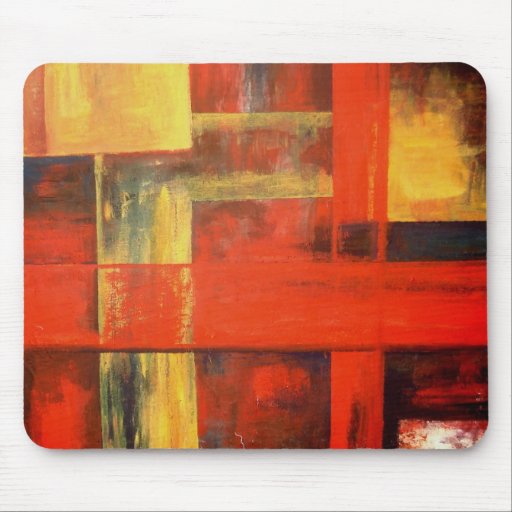 Modern Abstract Canvas Painting Art Mouse Pad | Zazzle