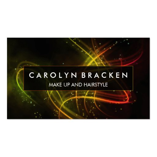 Modern Abstract Colorful Bright Glowing Lines Card Business Cards