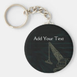 Modern Abstract Cube Construction Keychains