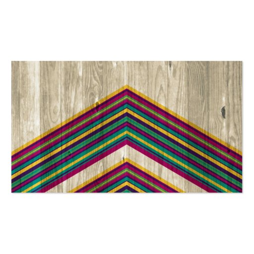 Modern Abstract Geometric Pattern on Wood Business Cards (back side)