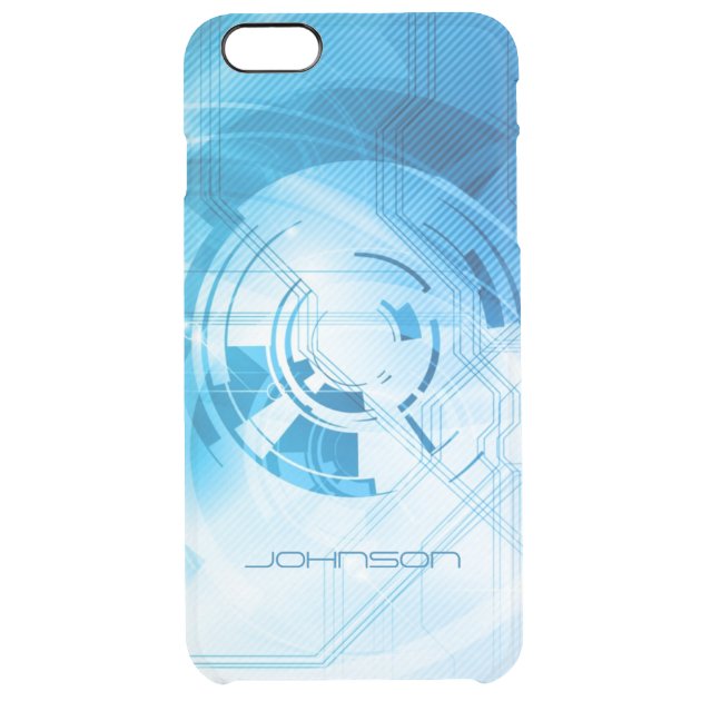 Modern Abstract Light Blue Stylish Look Uncommon Clearlyâ„¢ Deflector iPhone 6 Plus Case
