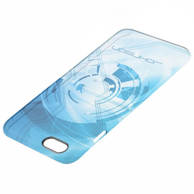 Modern Abstract Light Blue Stylish Look Uncommon Clearlyâ„¢ Deflector iPhone 6 Plus Case-3