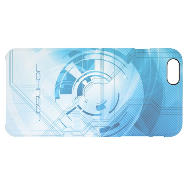 Modern Abstract Light Blue Stylish Look Uncommon Clearlyâ„¢ Deflector iPhone 6 Plus Case-5