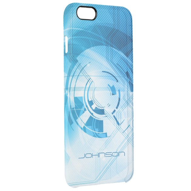 Modern Abstract Light Blue Stylish Look Uncommon Clearlyâ„¢ Deflector iPhone 6 Plus Case-2