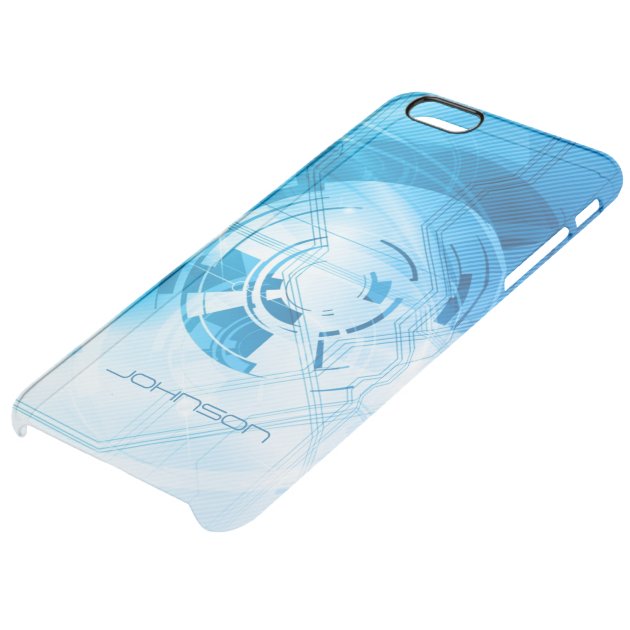 Modern Abstract Light Blue Stylish Look Uncommon Clearlyâ„¢ Deflector iPhone 6 Plus Case-4