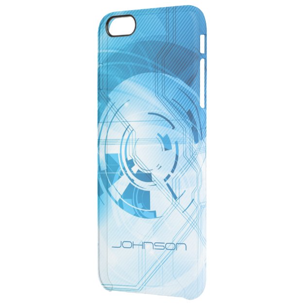 Modern Abstract Light Blue Stylish Look Uncommon Clearlyâ„¢ Deflector iPhone 6 Plus Case