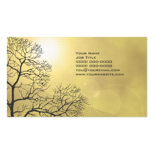 Modern Abstract Nature Business Card (back side)