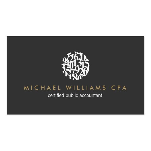 Modern Accountant, Accounting Business Card (front side)