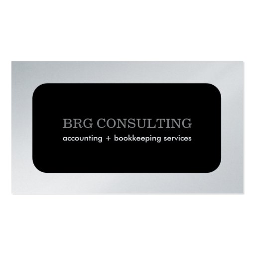 Modern Accountant Business Card (front side)
