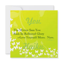 Modern Affirmation Haiku (Square) Custom Invite