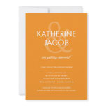 Modern Ampersand Wedding Shower Invites Orange